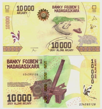 Madagaskar 10.000 Ariary 2017 UNC	