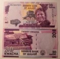 Malawi 20 Kwacha 2016 UNC 