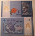 Malajzia 1 ringgit 2011 UNC polymer	