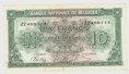 Belgicko 10 Francs 1943 VF+ Pick 122